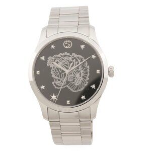 GUCCI Silver Men's Swiss Made G Timeless Med Tiger Bracelet Watch